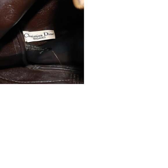 DIOR Trotter Canvas Hand Bag Brown Gold - Picture 12 of 12